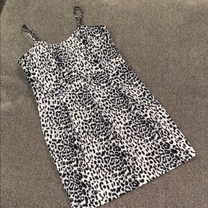 NWOT First Option Leopard Print Dress with Spaghetti Straps